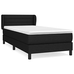 Foto van The living store boxspring bed - zwart - 203x93x78/88 cm - pocketvering matras - middelharde ondersteuning -