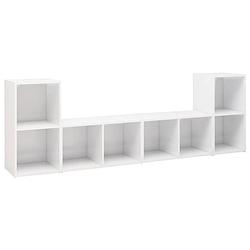 Foto van The living store tv-meubel - klassiek hoogglans wit - 72 x 35 x 36.5 cm