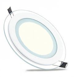 Foto van Led downlight slim - inbouw rond 15w - natuurlijk wit 4200k - mat wit glas - ø200mm