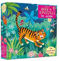 Foto van Boek & 3 puzzels de jungle - puzzel;puzzel (9781474974288)