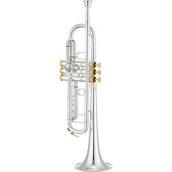 Foto van Xo 1602-rss4 122 mm (verzilv. goudmessing/vergulde versiering) bb trompet met koffer