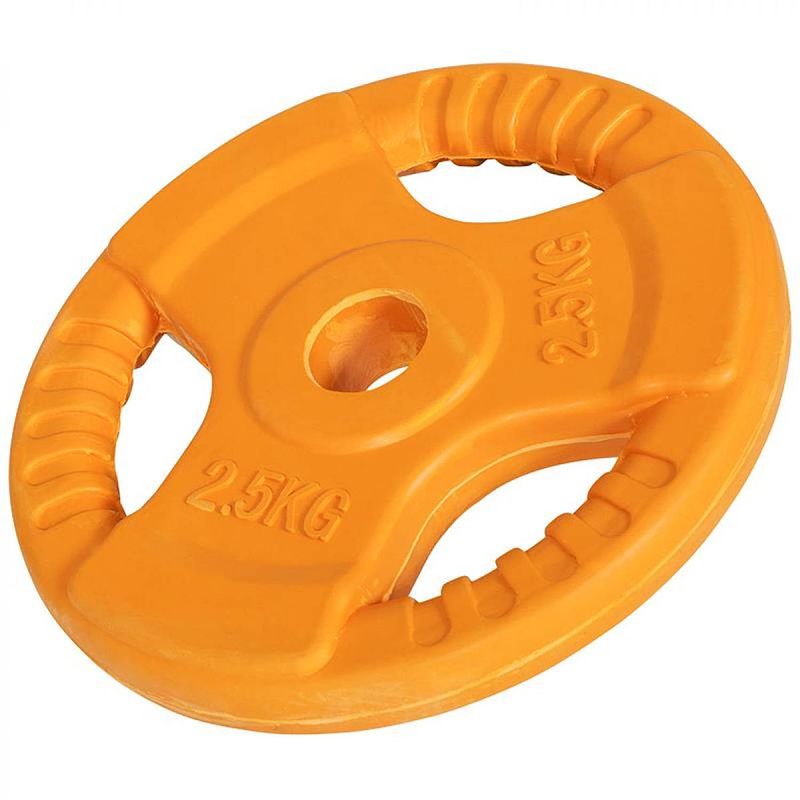 Foto van Gorilla sports gewicht - halterschijf - 2,5 kg - gripper gietijzer rubber