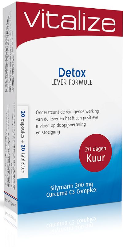 Foto van Vitalize detox lever formule 20 capsules + 20 tabletten