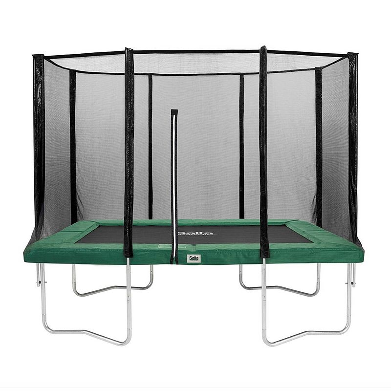 Foto van Salta combo trampoline met veiligheidsnet rechthoekig - 213 x 305 cm - groen