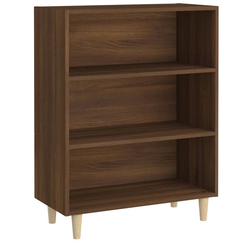 Foto van Vidaxl dressoir 69,5x32,5x90 cm bewerkt hout bruineikenkleurig