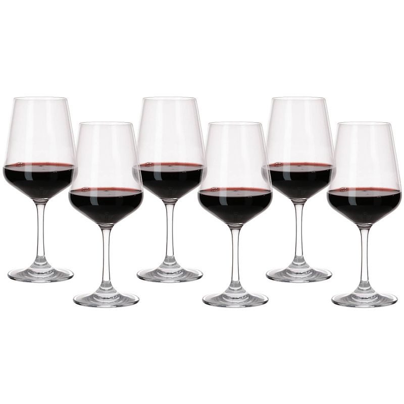 Foto van Vinata wijnglazen set - 6 stuks - witte en rode wijnglazen - wijnglas kristal
