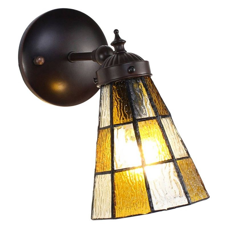 Foto van Clayre & eef bruine wandlamp tiffany 17*12*23 cm e14/max 1*40w 5ll-6209