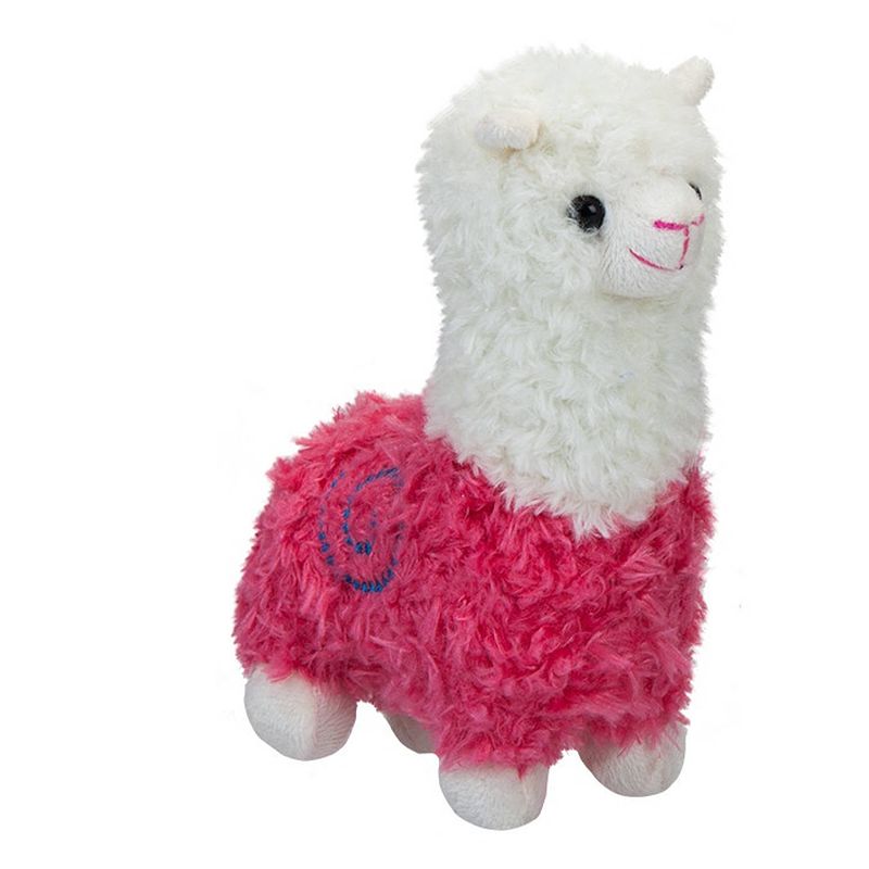 Foto van Kamparo pluchen knuffel alpaca 22 cm junior roze