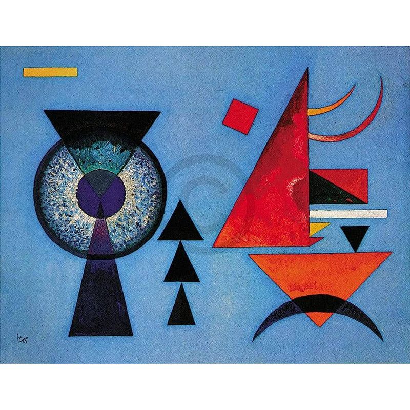 Foto van Wassily kandinsky - weiches hart kunstdruk 100x70cm