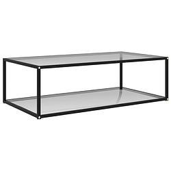 Foto van Vidaxl salontafel 120x60x35 cm gehard glas transparant