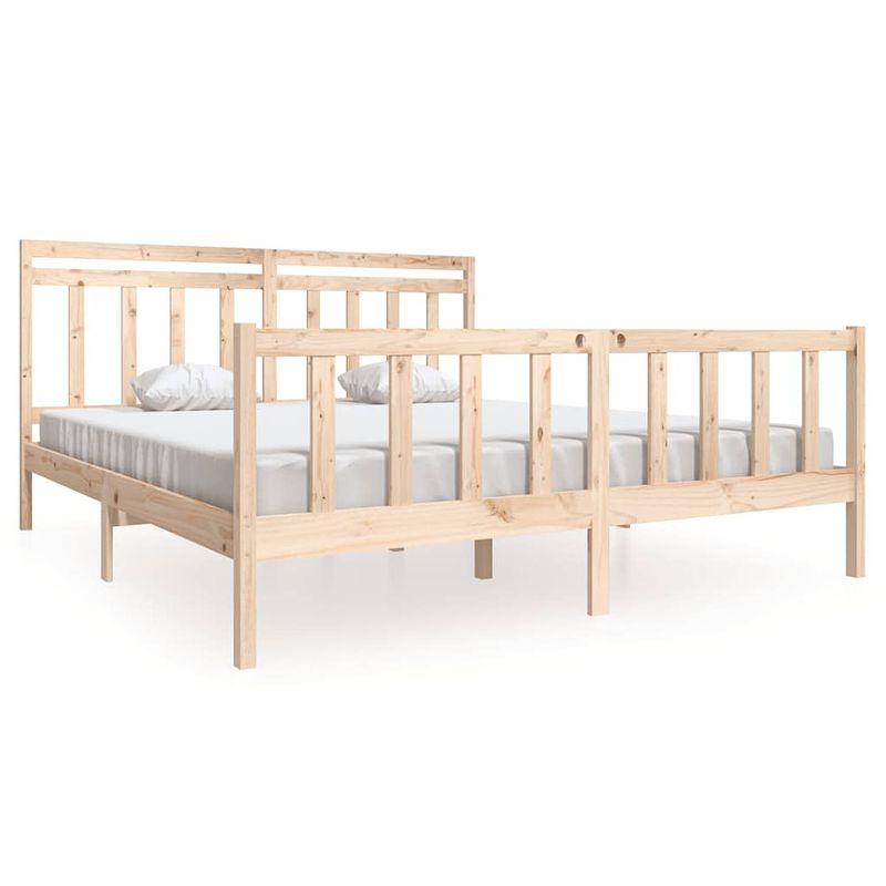 Foto van The living store bedframe massief grenenhout - 180x200 cm - onbehandeld