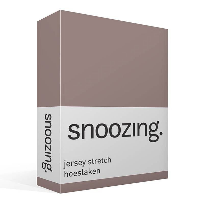 Foto van Snoozing jersey stretch - hoeslaken - 140/150x200/220/210 - taupe