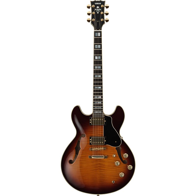 Foto van Yamaha sa2200 bs brown sunburst semi-akoestische gitaar