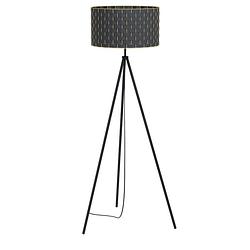 Foto van Eglo marasales vloerlamp - e27 - 149 cm - zwart/koper