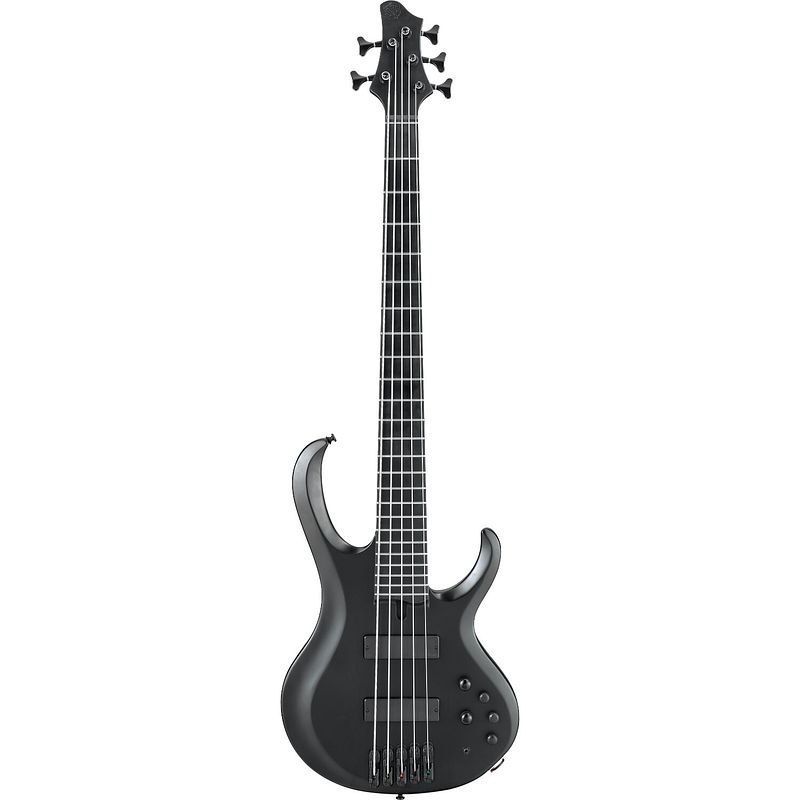 Foto van Ibanez iron label btb625ex black flat 5-snarige elektrische basgitaar