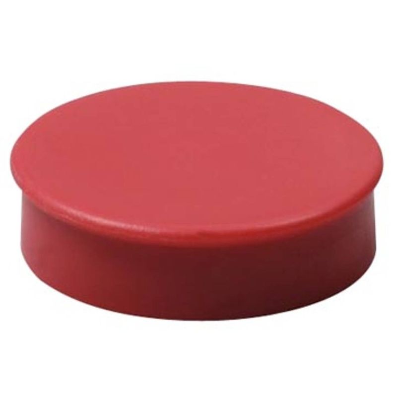 Foto van Nobo magneten, diameter 38 mm, rood, blister van 4 stuks