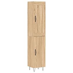 Foto van Vidaxl hoge kast 34,5x34x180 cm bewerkt hout sonoma eikenkleurig