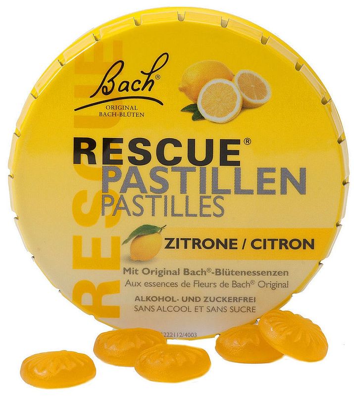 Foto van Bach rescue pastilles citroen