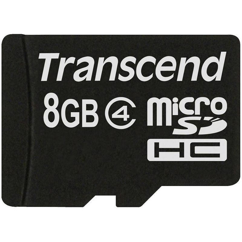 Foto van Transcend standard microsdhc-kaart 8 gb class 4