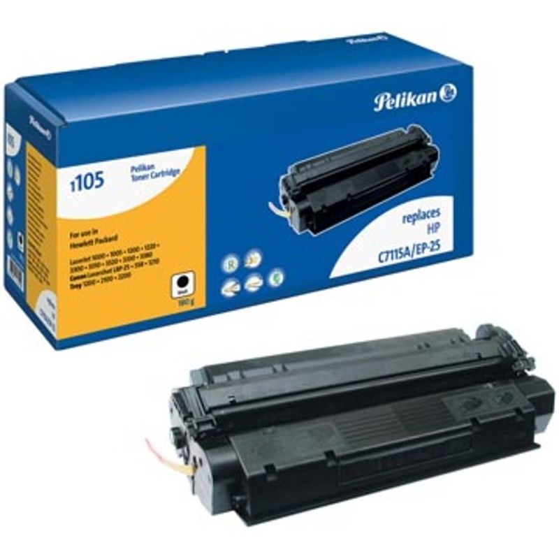 Foto van Pelikan toner zwart, 2500 pagina's voor hp 15a - oem: c7115a