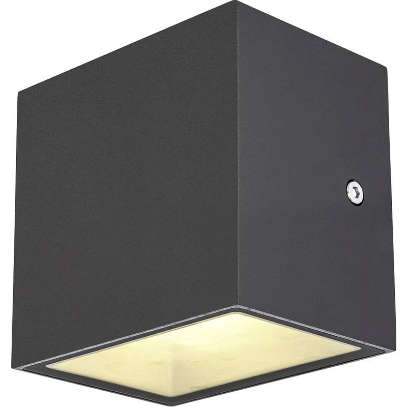 Foto van Slv sitra cube 1002032 led-buitenlamp (wand) 10 w antraciet