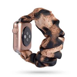 Foto van Smartphoneclip - bandje schrunchie luipaard - voor apple watch 42-44mm