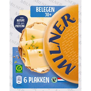 Foto van Milner belegen 30+ kaas 6 plakken 150g bij jumbo