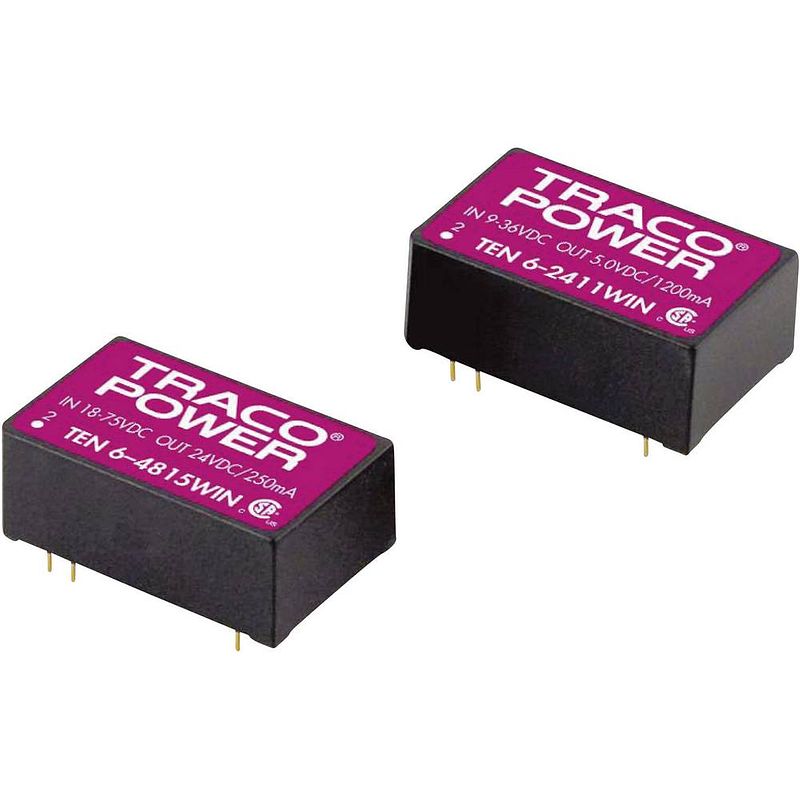 Foto van Tracopower ten 6-4811win dc/dc-converter, print 48 v/dc 5 v/dc 1.2 a 6 w aantal uitgangen: 1 x