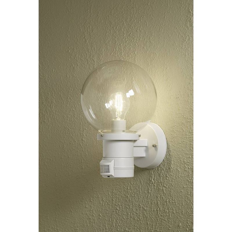 Foto van Konstsmide nemi move 7321-250 buitenlamp met bewegingsmelder (wand) spaarlamp, led e27 60 w wit