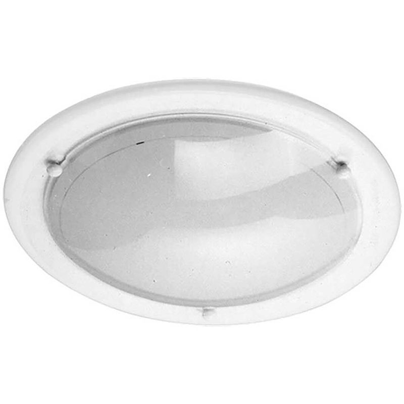 Foto van Led plafondlamp - plafondverlichting - trion primy - e27 fitting - rond - mat wit - aluminium