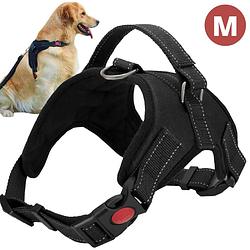Foto van Hondentuig - hondenharnas - hondentuigje anti trek tuig hond - reflecterend - zwart - maat m (tot 30 kg)