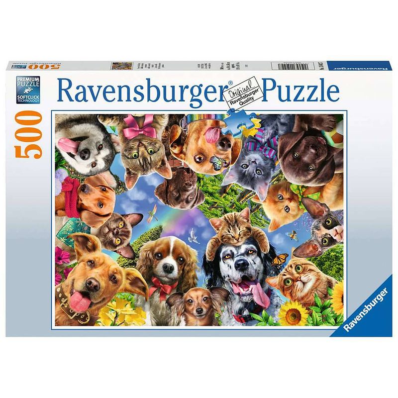 Foto van Ravensburger puzzel dieren selfie 500pcs