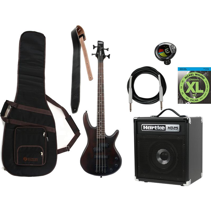 Foto van Ibanez gsrm20b-wnf + versterker + gigbag + accessoires