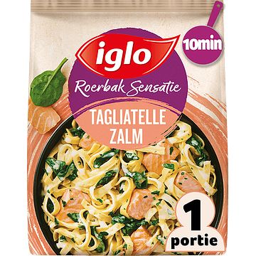 Foto van Iglo roerbak sensatie tagliatelle zalm 450g bij jumbo