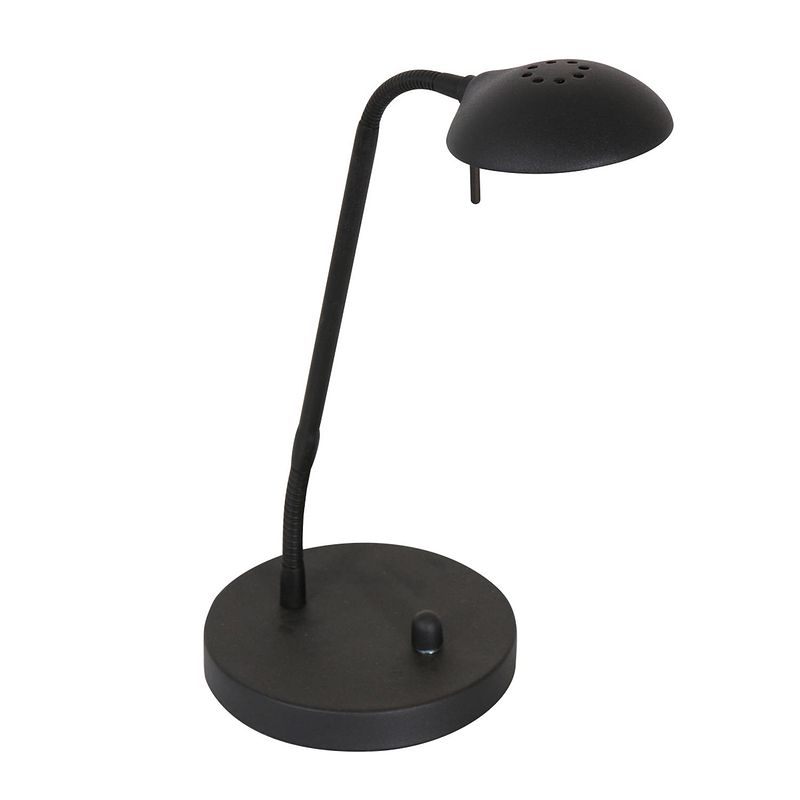 Foto van Mexlite biron tafellamp zwart kunststof 45 cm hoog