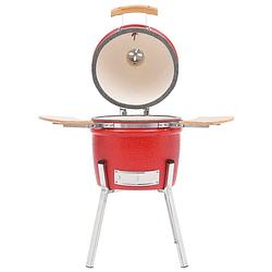 Foto van The living store kamado grill - keramisch - 33 cm - inclusief thermometer