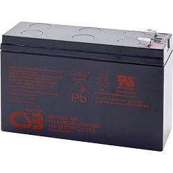 Foto van Csb battery hr 1224w high-rate loodaccu 12 v 5.8 ah loodvlies (agm) (b x h x d) 151 x 98 x 51 mm kabelschoen 6.35 mm onderhoudsvrij, geringe zelfontlading
