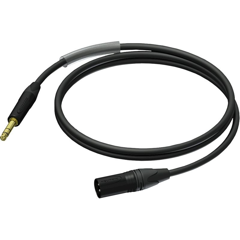 Foto van Procab pra724 prime xlr male - jack male stereo 0.25 meter