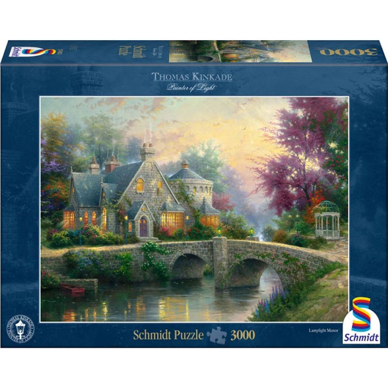 Foto van Schmidt puzzel kinkade verlicht landgoed - 3000 stukjes