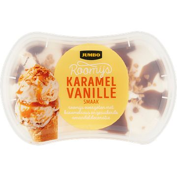 Foto van Jumbo roomijs karamel vanille 200ml