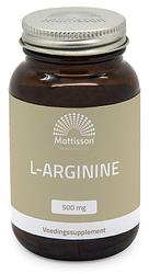 Foto van Mattisson healthstyle l-arginine 500mg capsules