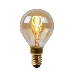 Foto van Lucide led bulb filament lamp e14 3w - amber - ø4,5 cm - leen bakker