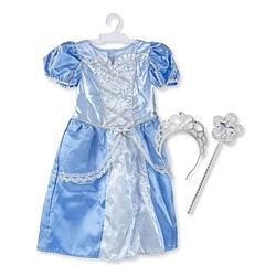 Foto van Melissa & doug verkleedset prinses 3-delig blauw
