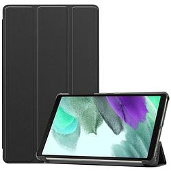 Foto van Basey samsung galaxy tab s6 lite hoesje kunstleer hoes case cover - zwart