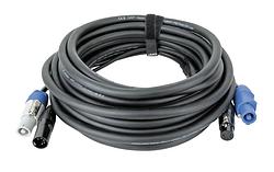 Foto van Dap fp21 hybrid cable 15 m dmx/stroomkabel power pro & 5-pins xlr