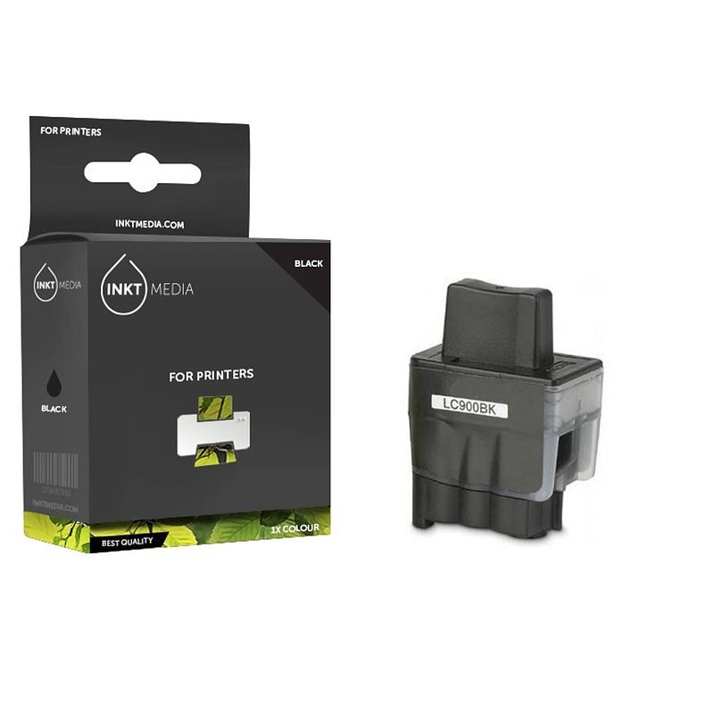 Foto van Inktmedia® -navulinkt - geschikt brother lc-900bk inktcartridge zwart - navul inkt - refill inkt