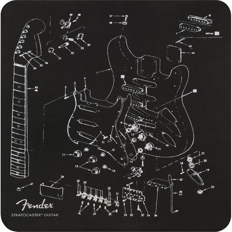 Foto van Fender mousepad exploded strat muismat