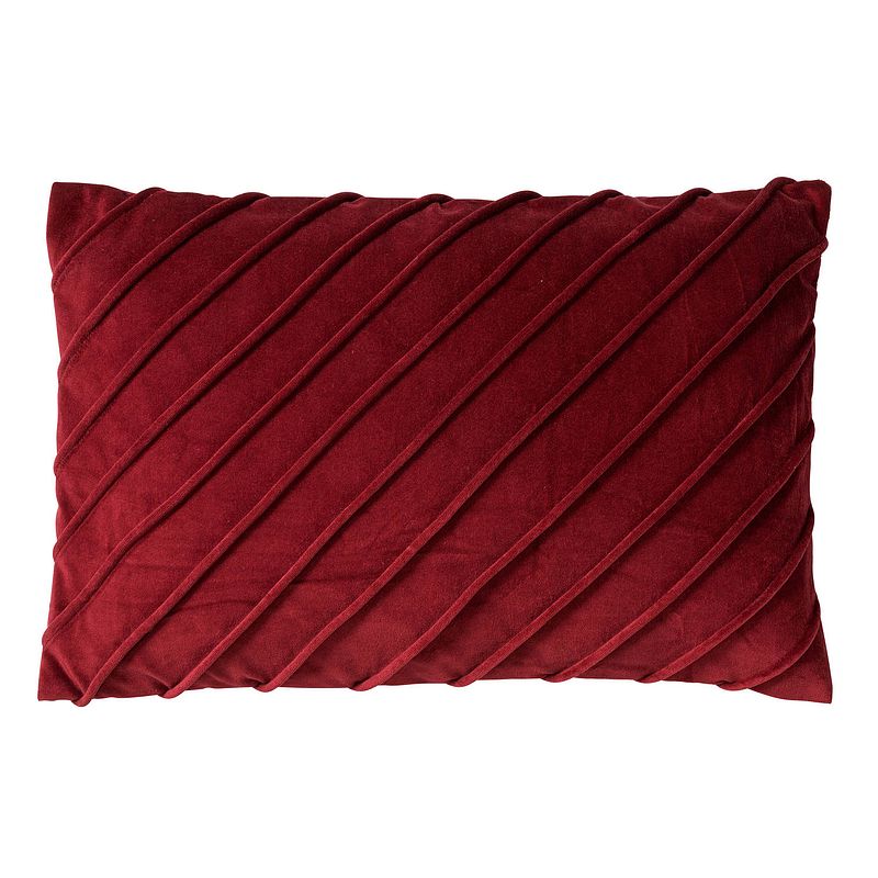 Foto van Dutch decor paco - kussenhoes velvet 40x60 cm merlot - rood - rood