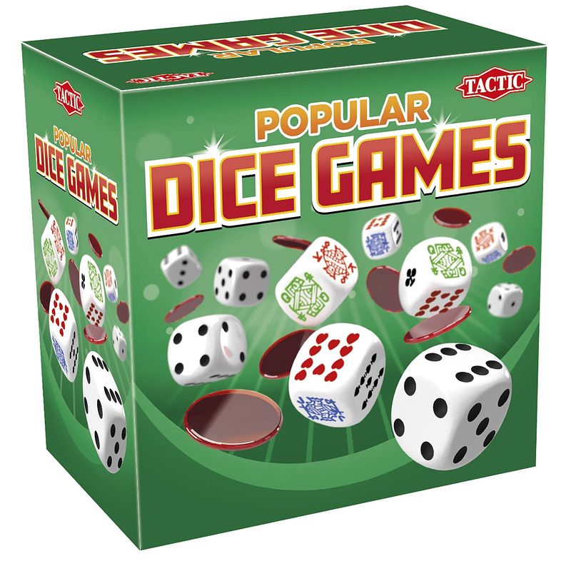 Foto van Tactic dobbelsteenspel dice games 12 x 12 cm 113-delig