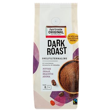 Foto van Fairtrade original dark roast snelfiltermaling 250g bij jumbo